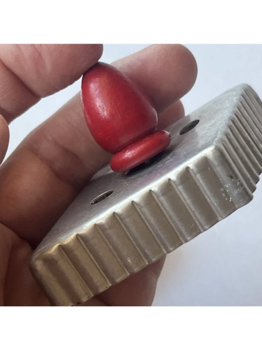 Vintage 12 Aluminum Cookie Cutters Red Handle Knobs Baking Retro Kitchen Decor